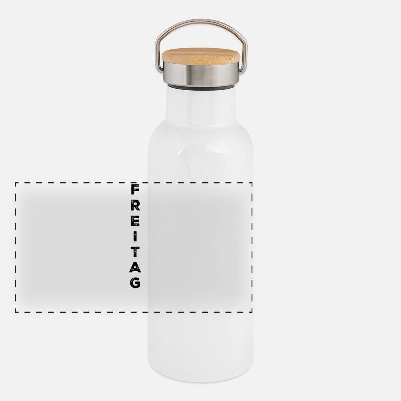 Friday - black Panoramic Thermal Bottle with Bamboo Lid