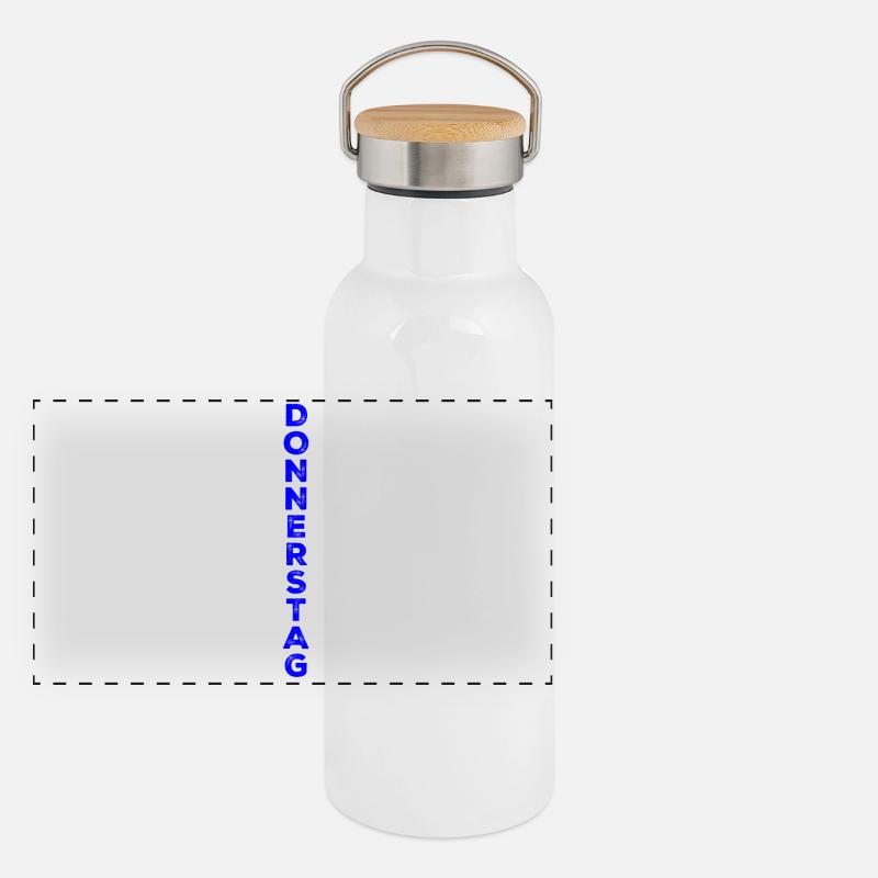 Thursday - blue Panoramic Thermal Bottle with Bamboo Lid