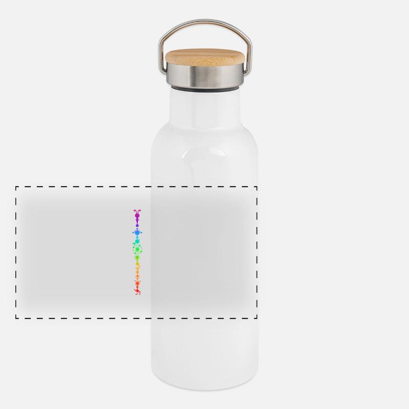 Crop circle - multidimensional human development Panoramic Thermal Bottle with Bamboo Lid