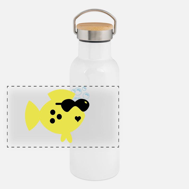 Bubbles / Blasen (C, 1c) Panoramic Thermal Bottle with Bamboo Lid