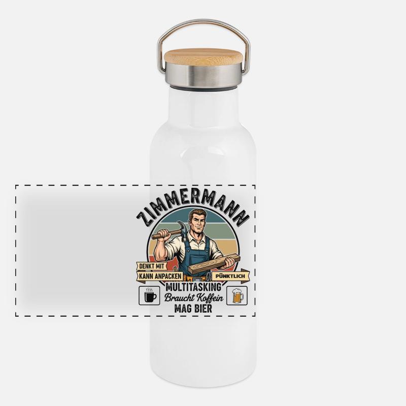 Der Zimmermann Panorama Thermosflasche mit Bambusdeckel