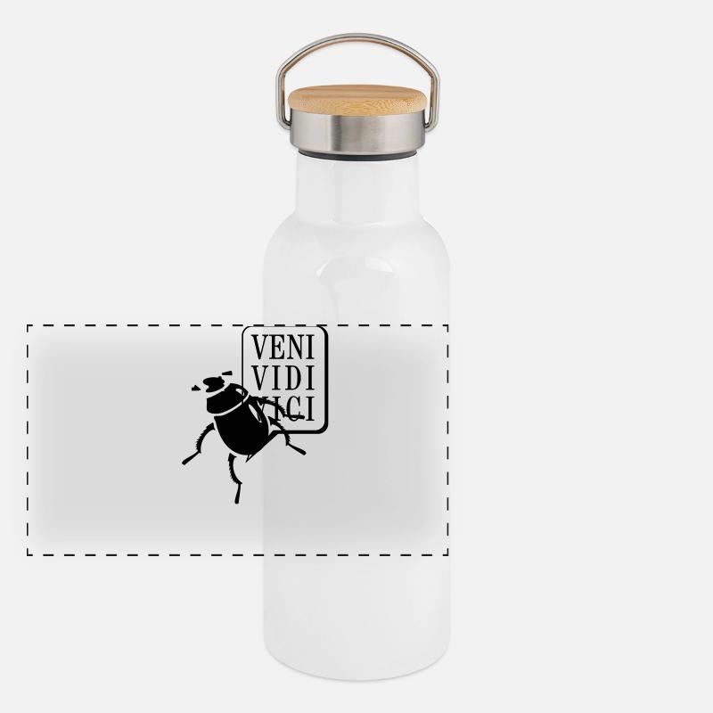 Scarabaeus Käfer / beetle (2c) Panorama Thermosflasche mit Bambusdeckel