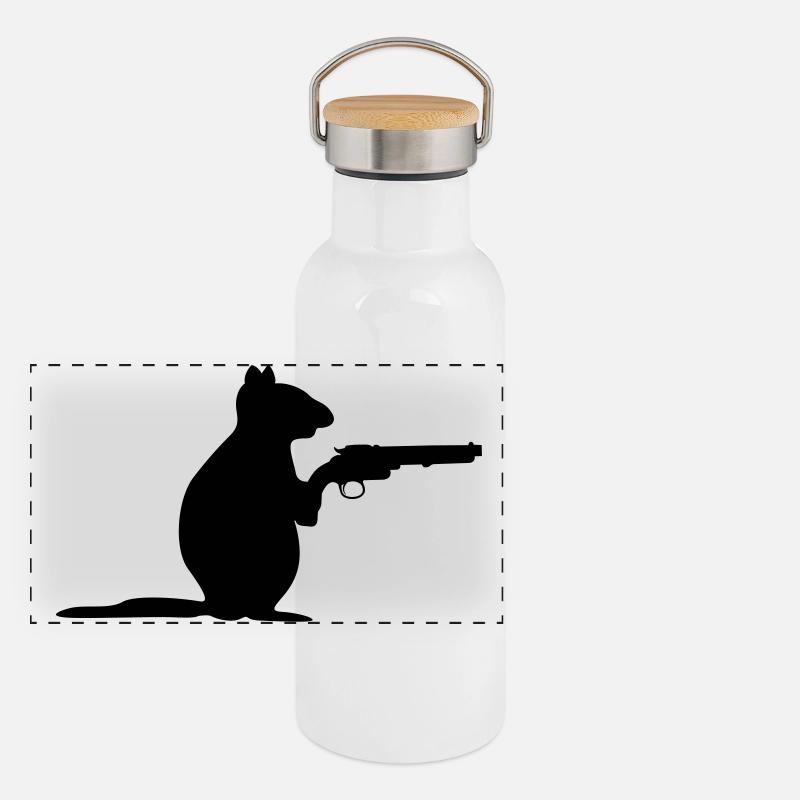 gun Panoramic Thermal Bottle with Bamboo Lid
