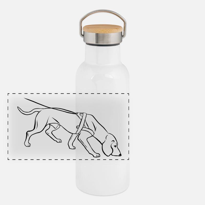 Gourde isotherme avec bouchon en bambou