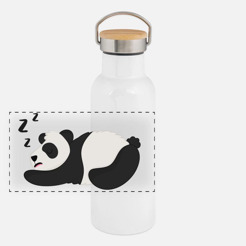 Panorama Thermosflasche mit Bambusdeckel