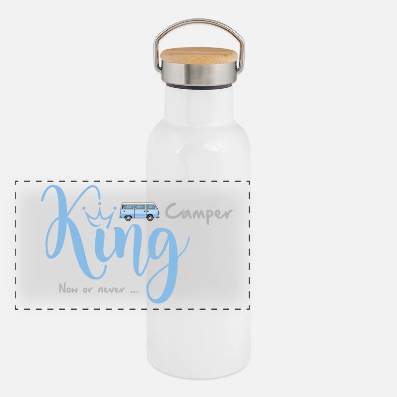 Camper King Gourde isotherme avec bouchon en bambou