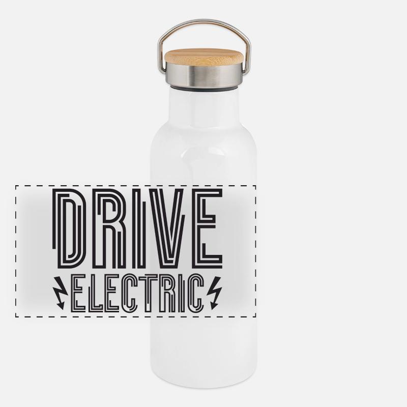 Drive Electric Typ 2 Stecker Supercharge Elektro Panorama Thermosflasche mit Bambusdeckel
