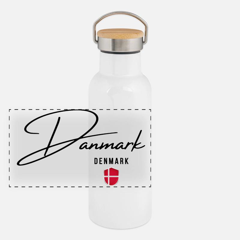 Denmark, minimalist elegant design Panoramic Thermal Bottle with Bamboo Lid
