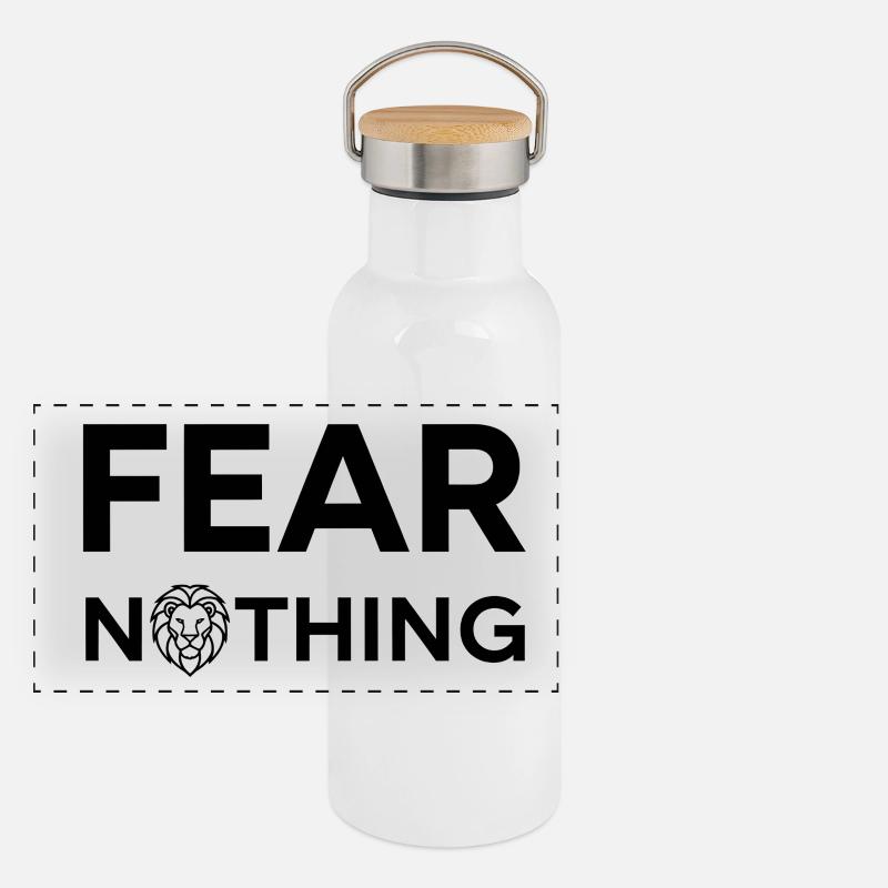 Renforcer la conception de lions intrépides Gourde isotherme avec bouchon en bambou