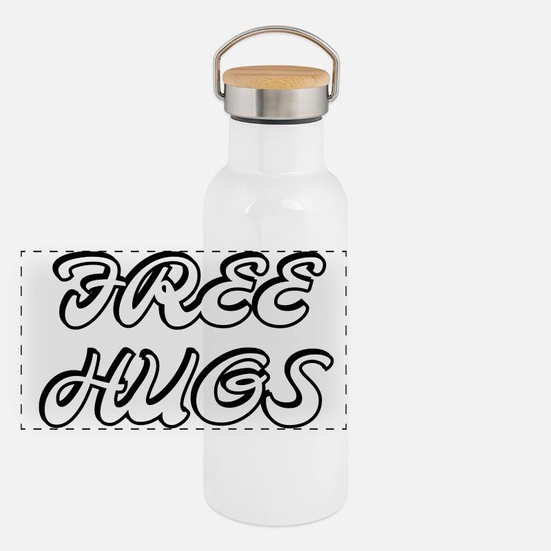 Free Hugs  Panoramic Thermal Bottle with Bamboo Lid