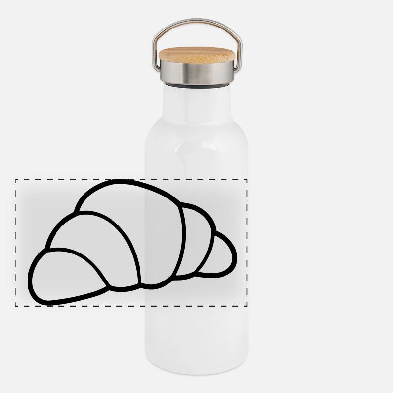 Halbmond Panorama Thermosflasche mit Bambusdeckel