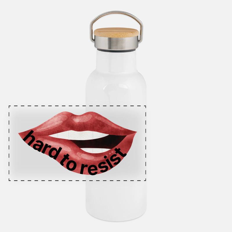 Hard to resist – Confident lip statement Panoramic Thermal Bottle with Bamboo Lid