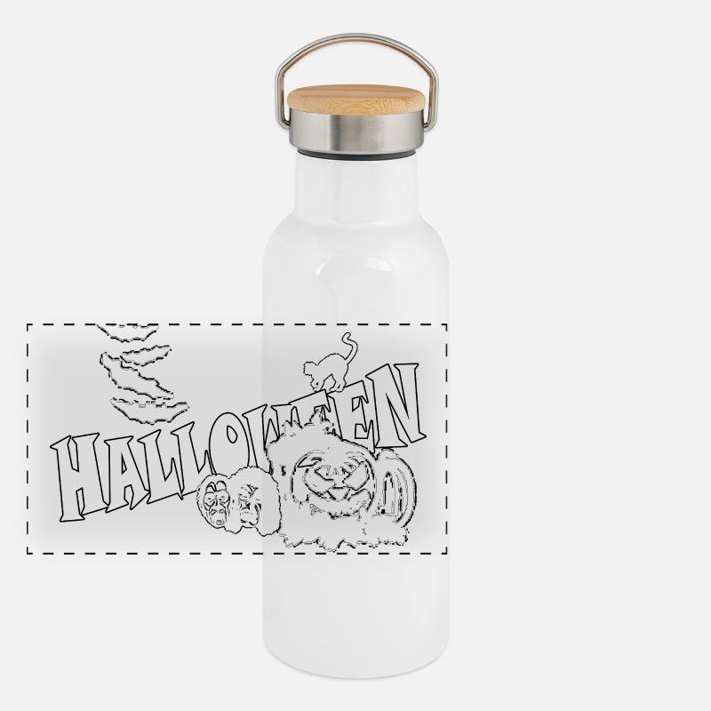 Panorama Thermosflasche mit Bambusdeckel