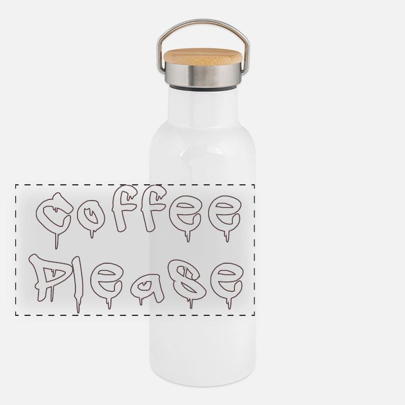 Gourde isotherme avec bouchon en bambou