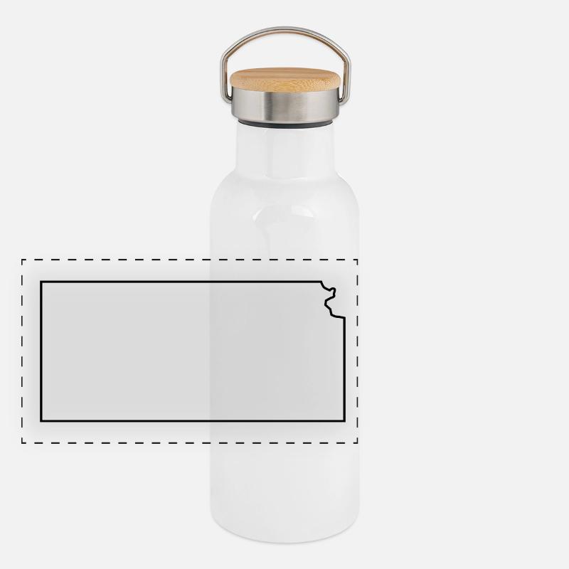 Panorama Thermosflasche mit Bambusdeckel