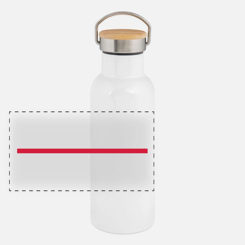 strich_f1 Panorama Thermosflasche mit Bambusdeckel