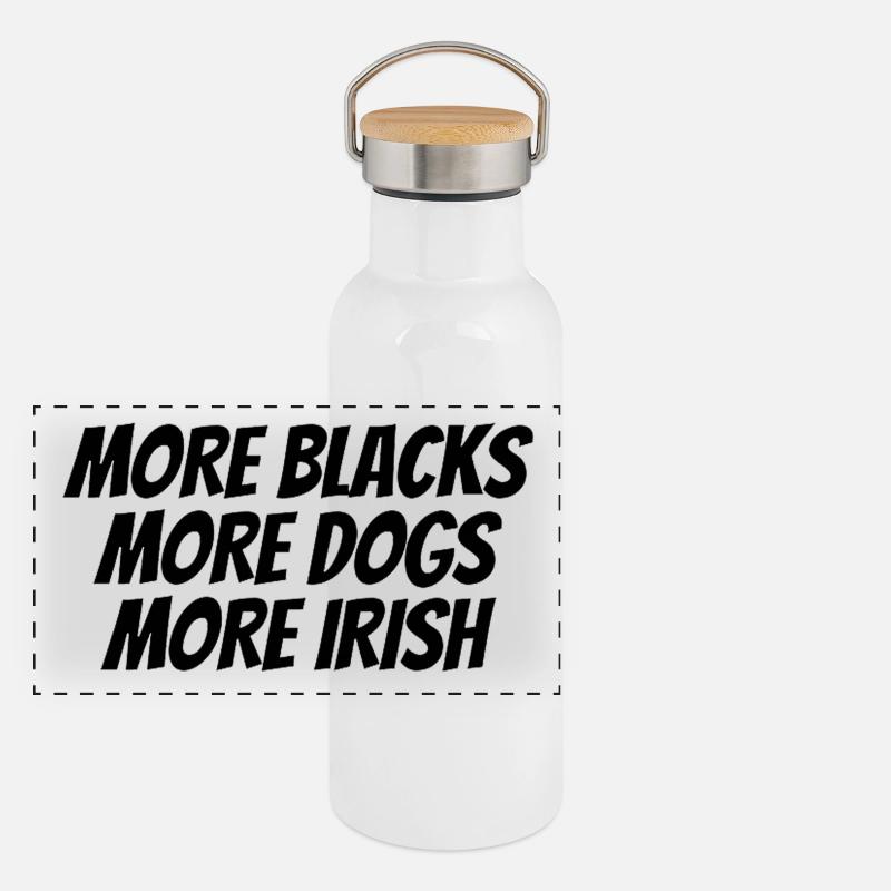 Black Text Designs Panoramic Thermal Bottle with Bamboo Lid