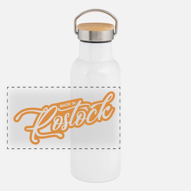 Rostock - parce que c’est votre ville ! Gourde isotherme avec bouchon en bambou