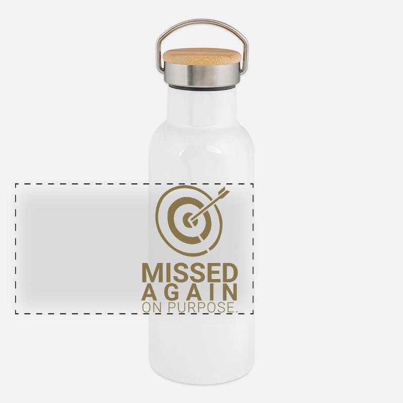 Missed Again - On Purpose Panoramic Thermal Bottle with Bamboo Lid