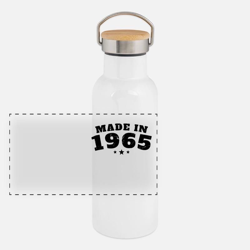 Made in 1965 Panoramic Thermal Bottle with Bamboo Lid