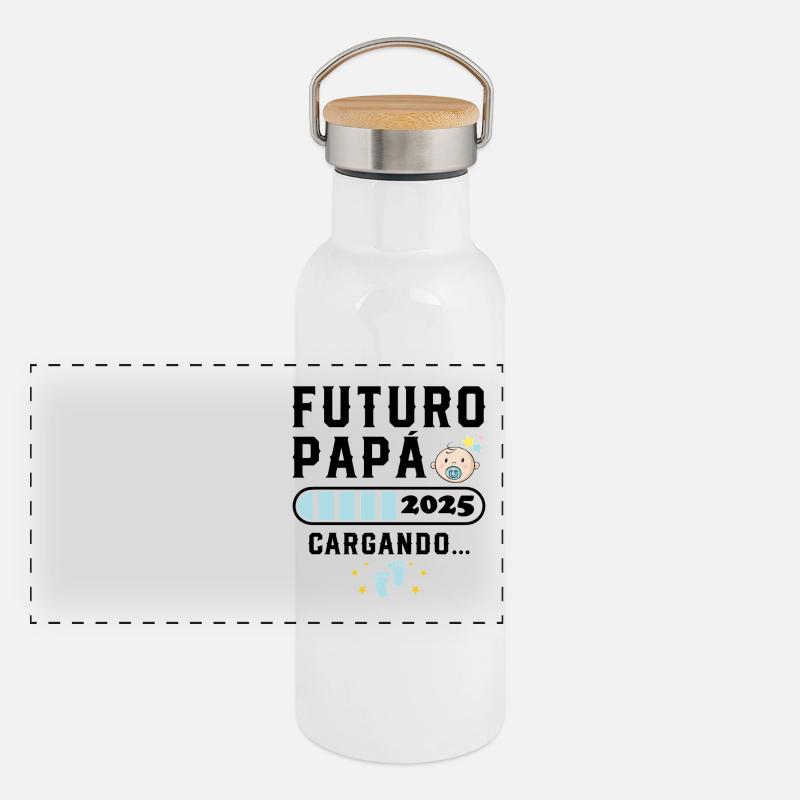 Future Pope 2025 First-time Father 2025 Panoramic Thermal Bottle with Bamboo Lid