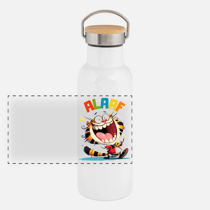 Carnaval Tigre Kölle Alaaf Costume Cologne Drôle Gourde isotherme avec bouchon en bambou