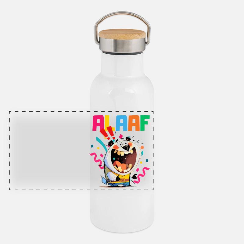 Carnaval Ours Kölle Alaaf Costume Cologne Drôle Gourde isotherme avec bouchon en bambou