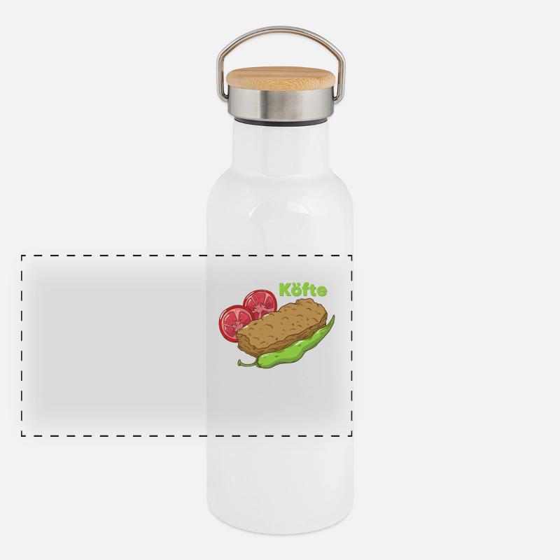 Köfte (türkisches Essen) Panorama Thermosflasche mit Bambusdeckel