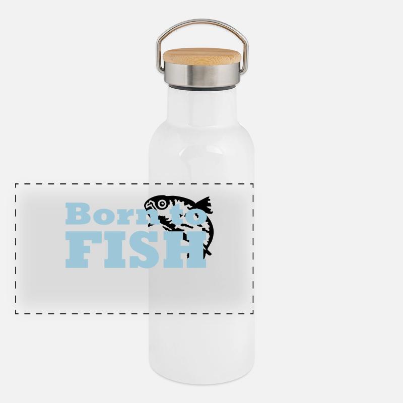 Forelle / Trout (1c) Panoramic Thermal Bottle with Bamboo Lid