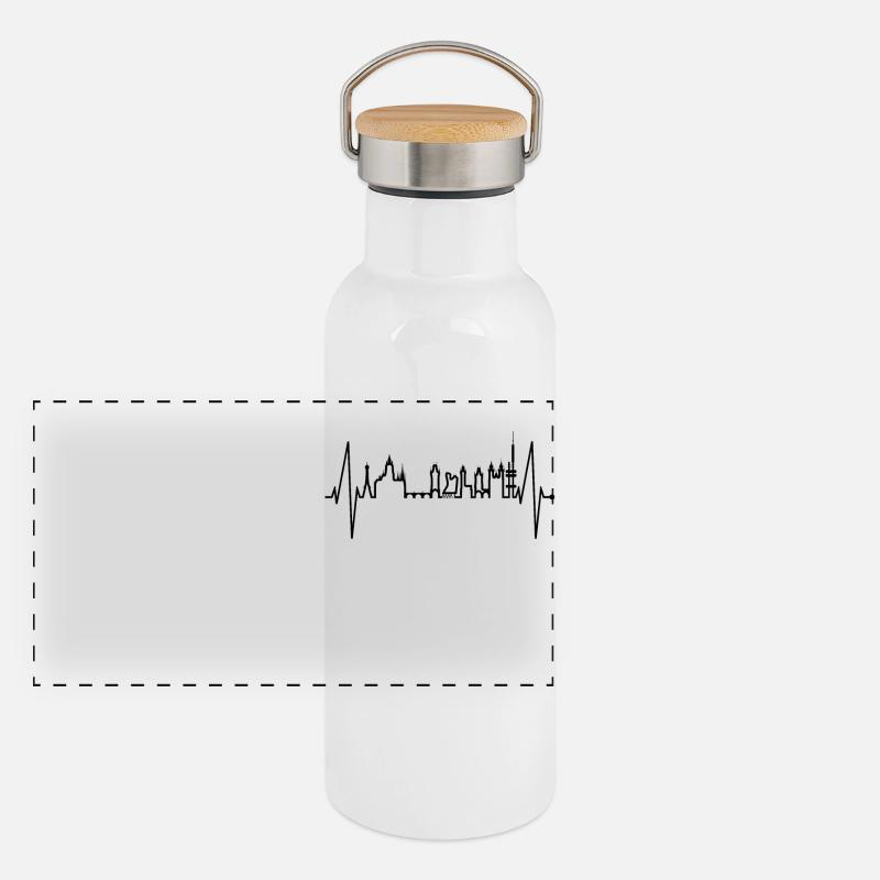 Thermos con coperchio in bambù