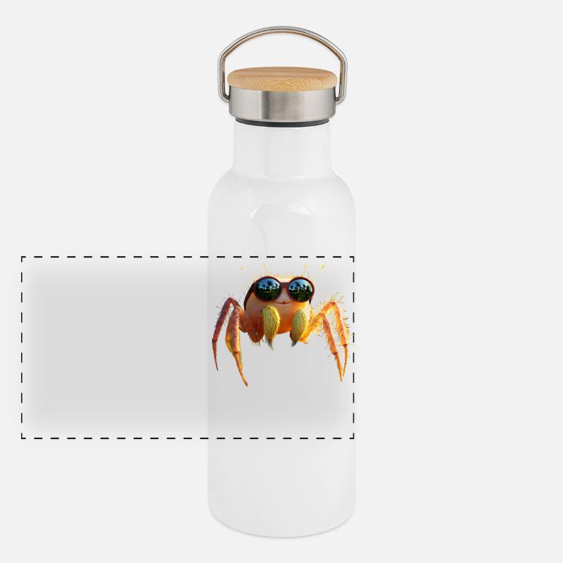 Spider Tarantula Love Arachnid Spiders Panoramic Thermal Bottle with Bamboo Lid