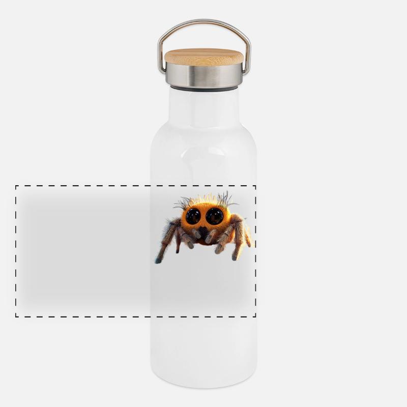 Spider Tarantula Love Arachnid Spiders Panoramic Thermal Bottle with Bamboo Lid