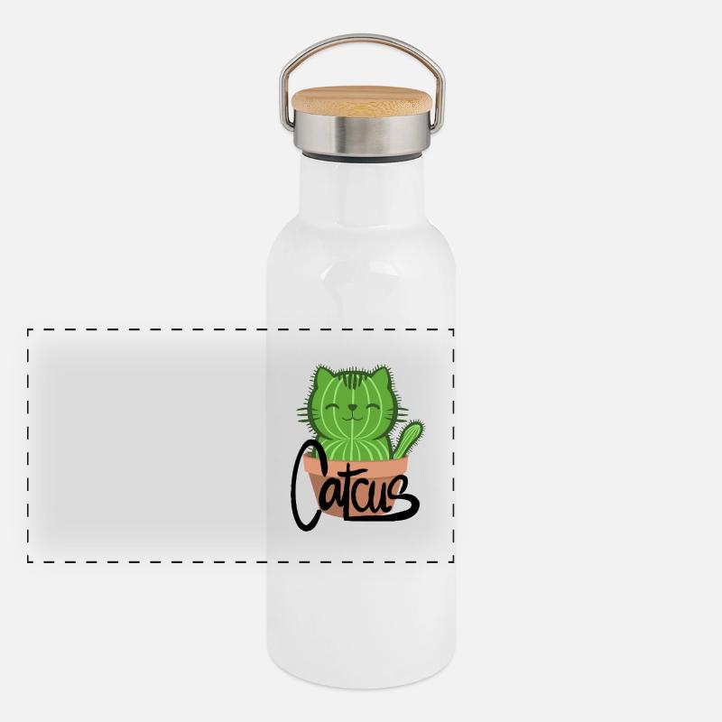 Panorama Thermosflasche mit Bambusdeckel