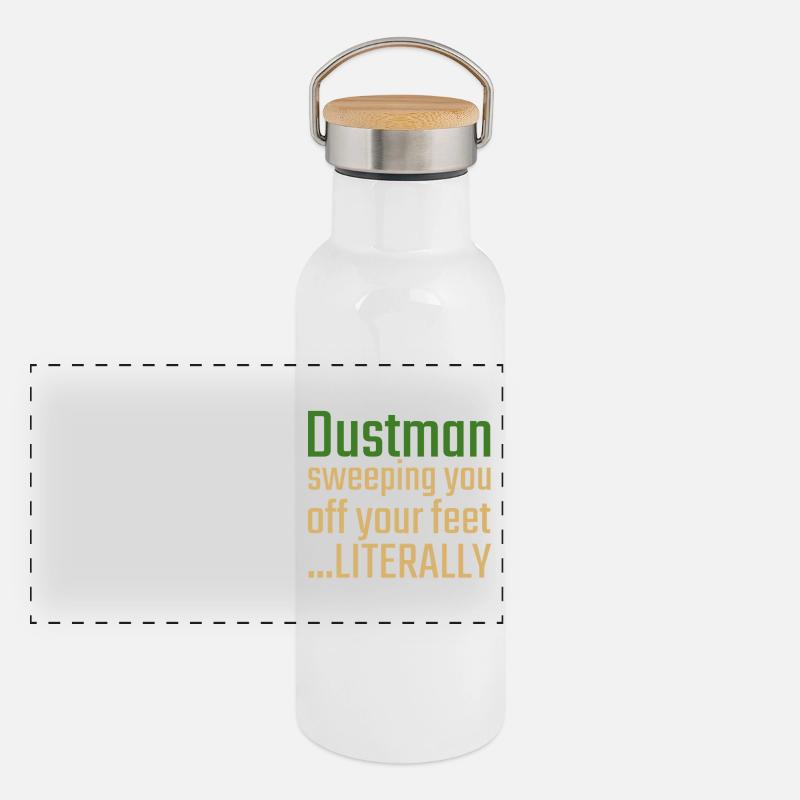 Dustman Valentine's Day Sweeping you Panoramic Thermal Bottle with Bamboo Lid