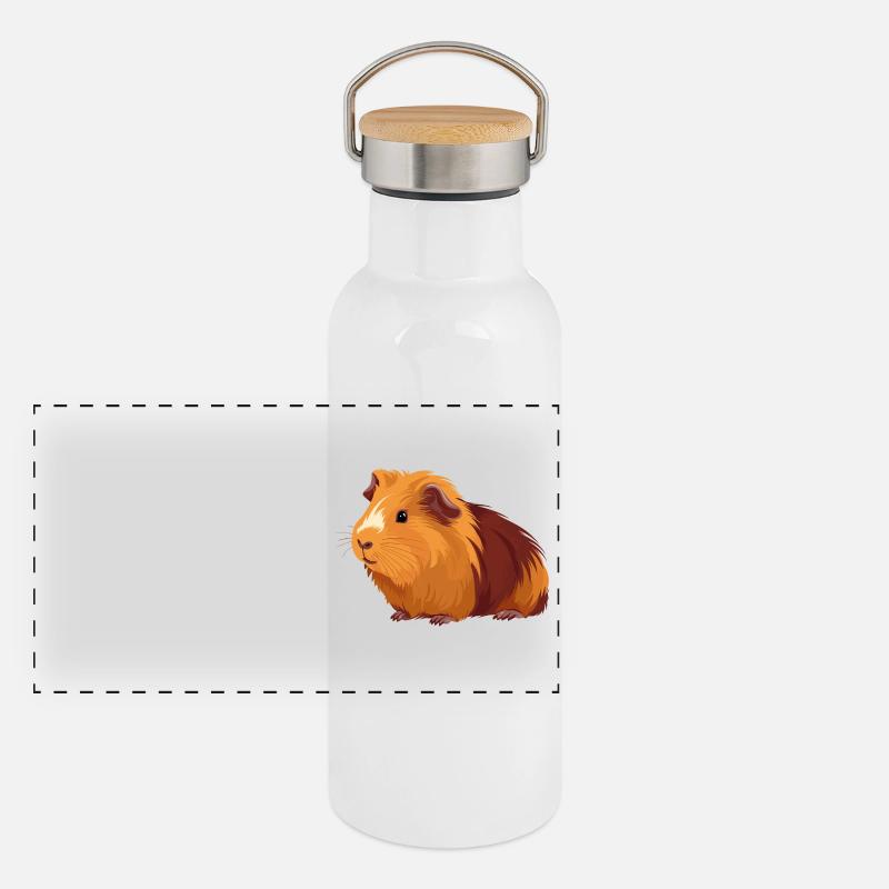 Cobaye Gourde isotherme avec bouchon en bambou