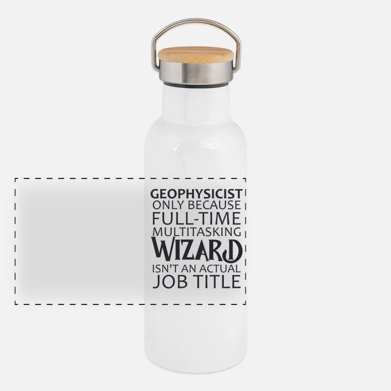 Géophysicien magicien Géophysique Gourde isotherme avec bouchon en bambou