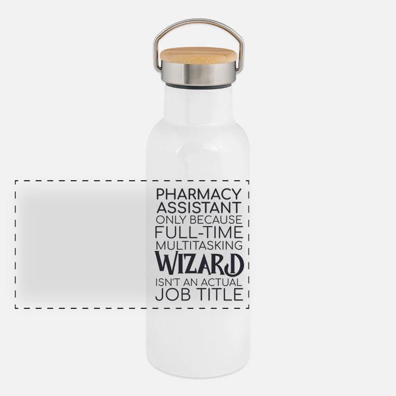Pharmacy assistant Wizard Panorama Thermosflasche mit Bambusdeckel