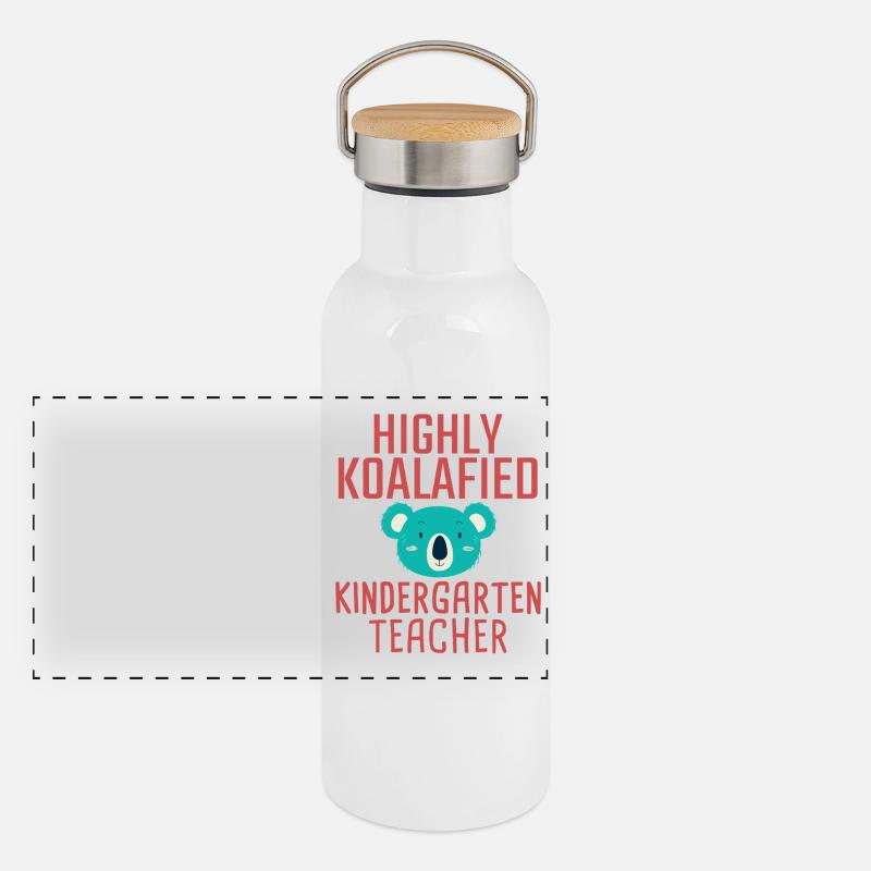 Enseignante de maternelle Koalafied Gourde isotherme avec bouchon en bambou