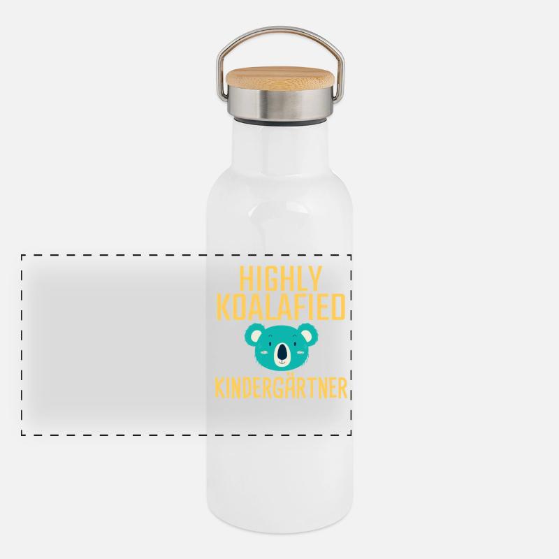 Enseignant de maternelle Koalafied Gourde isotherme avec bouchon en bambou