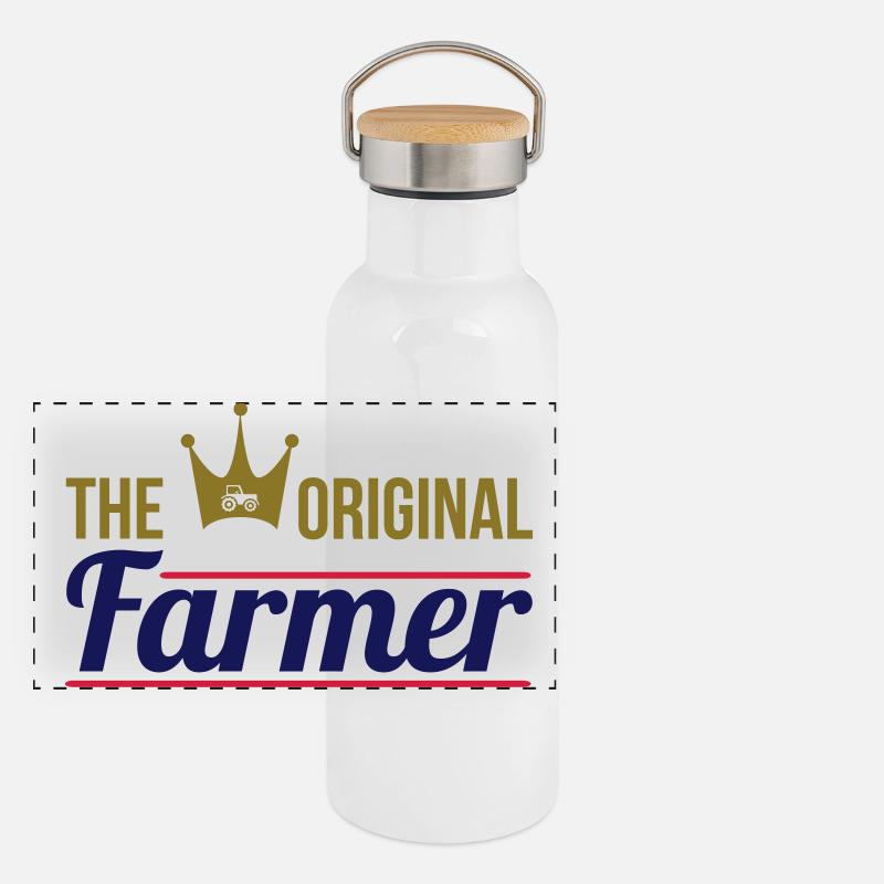 Farmer Panorama Thermosflasche mit Bambusdeckel
