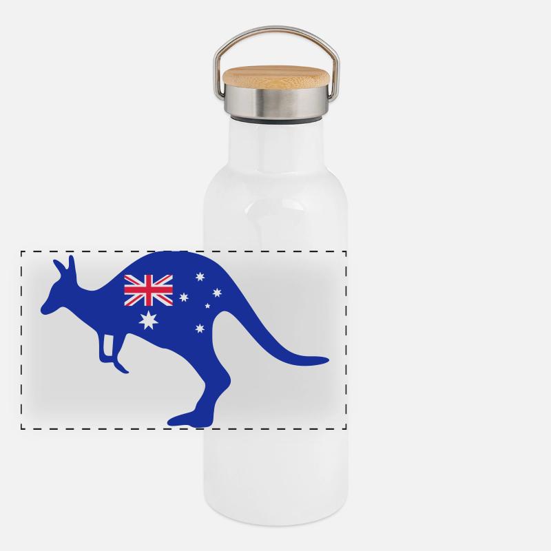 australia Panoramic Thermal Bottle with Bamboo Lid