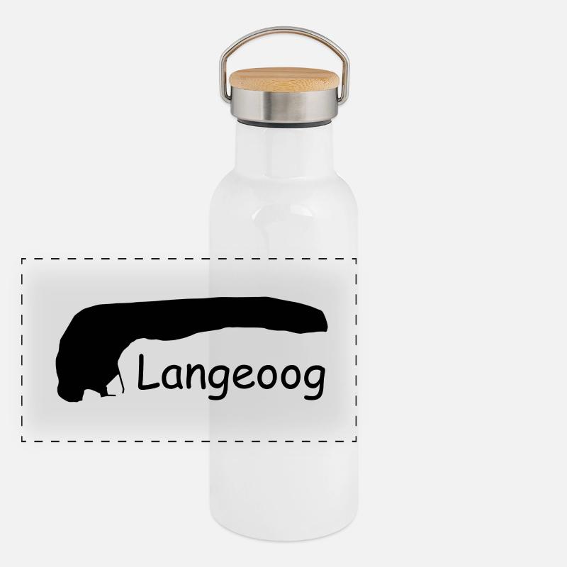Langeoog Gourde isotherme avec bouchon en bambou