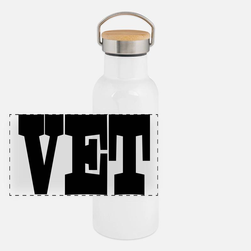 19 FETT Panorama Thermosflasche mit Bambusdeckel