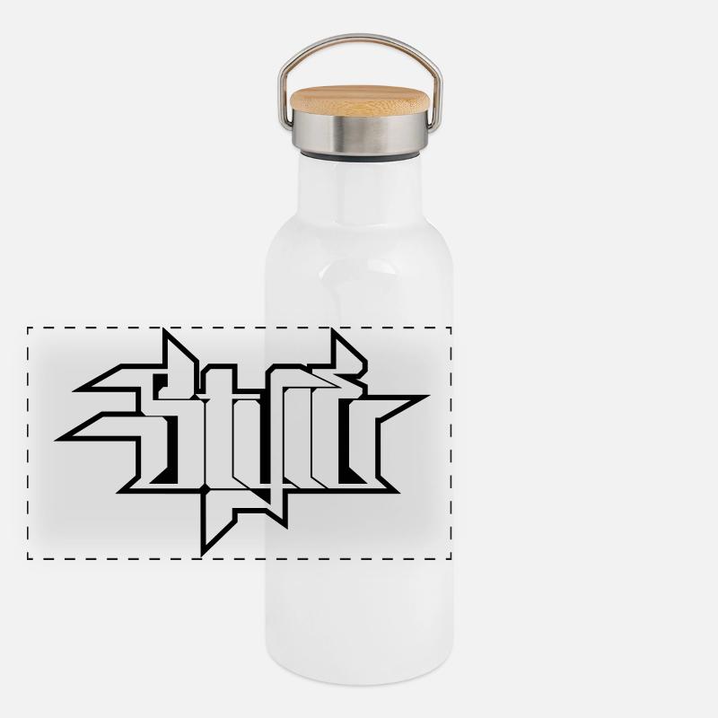 style type Panorama Thermosflasche mit Bambusdeckel