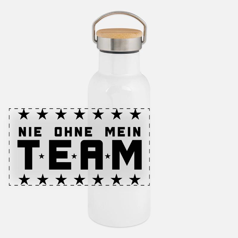 Mon équipe Gourde isotherme avec bouchon en bambou