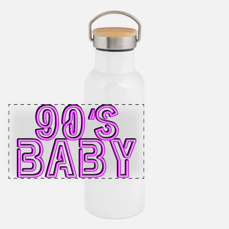 90 Bébé Gourde isotherme avec bouchon en bambou