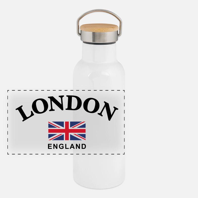 Londres, Angleterre Gourde isotherme avec bouchon en bambou