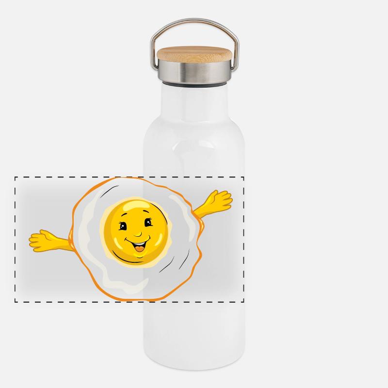 Gourde isotherme avec bouchon en bambou