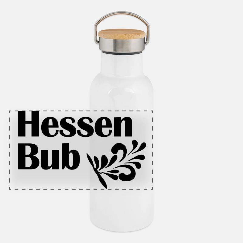 Hessen Bub - Atelier de design à Francfort Bembeltown.de Gourde isotherme avec bouchon en bambou