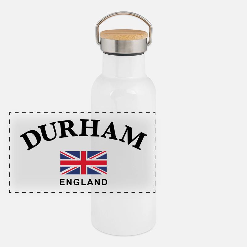 Durham, England Panoramic Thermal Bottle with Bamboo Lid
